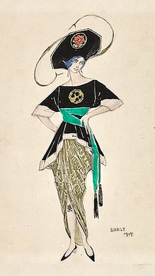léon bakst robe tango ethel levy 1913
