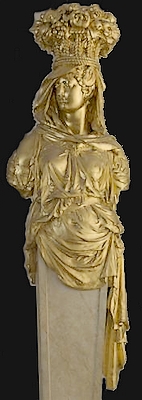 cariatide entrée café de paris